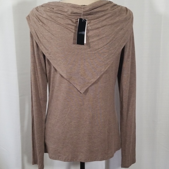 Premise long sleeves brown zipper top. Size L - Picture 4 of 8